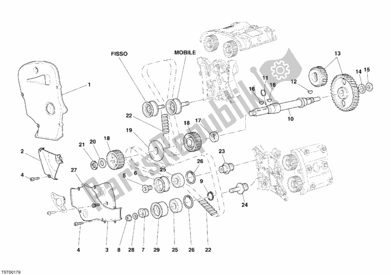 Toutes les pièces pour le Courroie De Distribution du Ducati Superbike 999 S 2006